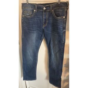 True Religion‎ Men's Ricky Relaxed Straight Super T Jeans 107976 Size 36X34